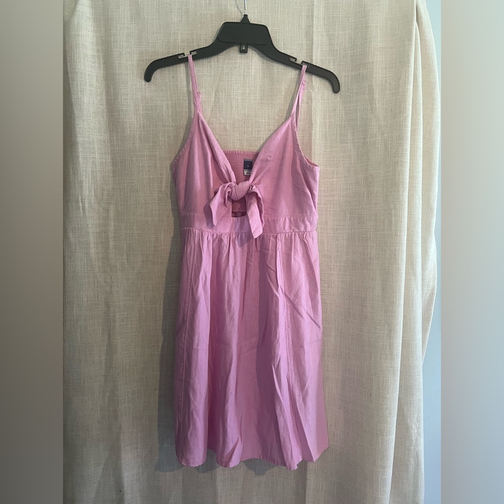 Old Navy pink linen sundress